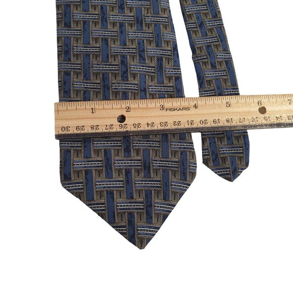 Dover Arrow Mens Necktie Designer Blue Accessory Office Work Casual Dad Gift - Picture 3 of 5